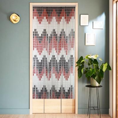 China Beautiful Blackout Traditional Handwork Patterned Waterproof Plastic Door Curtain for sale