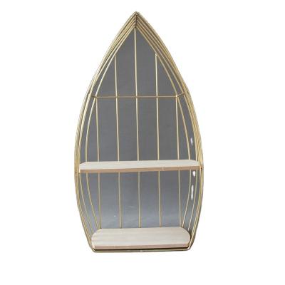 China Nodic modern metaldelicate gold wall shelves wall hanging bookshelf bookshelves for sale