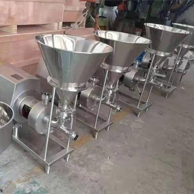 China Liquid With Emulsifier Small Paint Cosmetics Chemicals Solids Homogenizer Mixer Machine Integrated Static High Shear Hanging Mixing Homogenizer Pump for sale