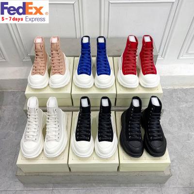 China Fashion Trend Alexander Alexader Alexander Alexadee Alaxander Alexzander Alexandra Allexander Mc Queen High Top Chunky Sole Boots for sale