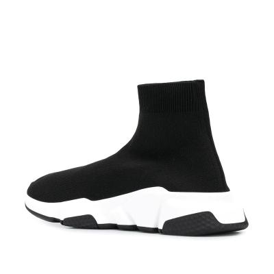 China Fashion Trend Wholesale High Quality Mens Gear Recycled Sneaker In Black/White Balanciaga Sock Shoes for sale