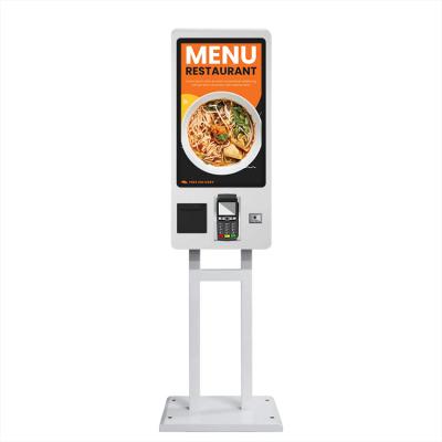 China Fast Food Restaurant 32inch Self Pay Machine Pay Order Touch Screen Self Service Touch Payment Kiosk with QR Scanner for sale