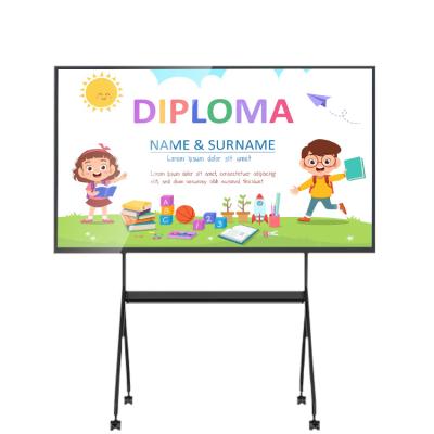 China 86 Inch Smart Whiteboard Indoor Digital Flat Panel Education Touch Screen Interactive Whiteboard Display for sale