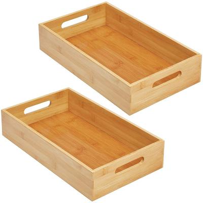 China Viable bamboo storage box single layer storage box for sale