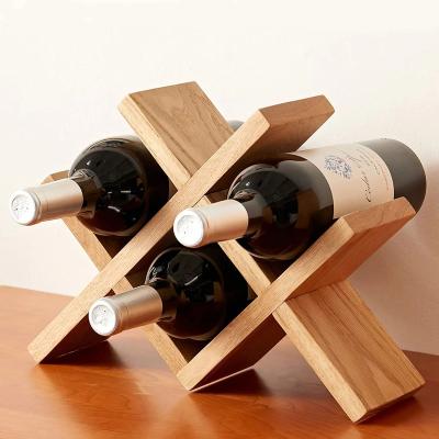 China Viable Creative Bamboo Home Wine Storage Rack Wine Rack Party Wine Party Bar Wooden Rack for sale