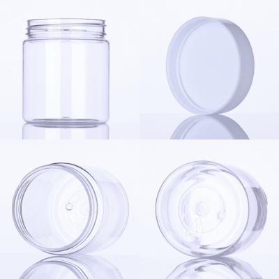 China Widely 30ml 50ml 60ml 80ml PET Cream Jar Round Empty Candle Plastic Packaging Container Containers Cosmetic Jars With Lids for sale