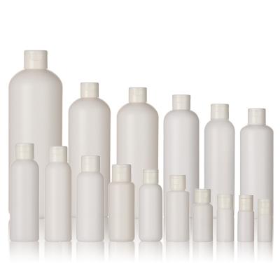 China Household Products 10 Bottle 15 20 30 50 60 80 100 120 150 200 250 300 450 500 1000ML White With Flip Cap Liquid HDPE Plastic Packaging Bottle for sale