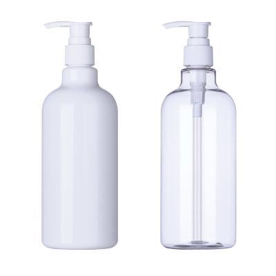 China 300ml 500ml BEAUTY BEAUTY Packaging PET Cosmetic Empty Container Clear Body Lotion Pump Shampoo Makeup Clear Wash Plastic Bottle for sale