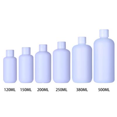 China BEAUTY PACKAGING 120 150 200 250 380 White Cosmetic 500ml 4OZ 5OZ 7OZ 8OZ 13OZ 16OZ HDPE Round Plastic Container Packaging Flip Top Cap Bottle for sale