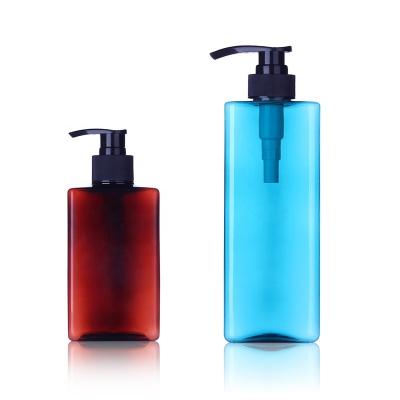 China BEAUTY PACK 300ml 500ml 10 PACK Shampoo 16OZ Hair Conditioner Shower Gel Cleanses Refreshes Tones Lotion Pump Square Flat PET Plastic Bottle for sale