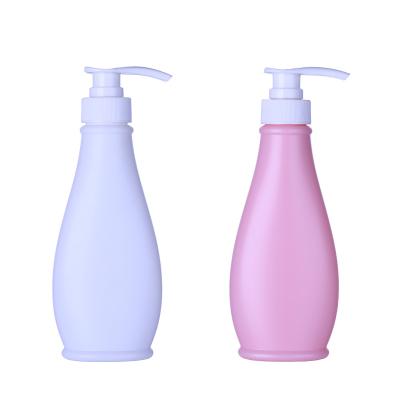 China BEAUTY PACKAGING Kids Body Wash Shampoo Hair Conditioner Body Wash HDPE PUMP White Pink Flat 300ml 10oz Spray Lotion Pump Plastic Bottle for sale