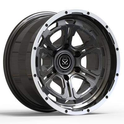 China Monoblock 1 Piece Forged Wheels Gun Metal Bead Lock Sport Car Alloy Rims for sale