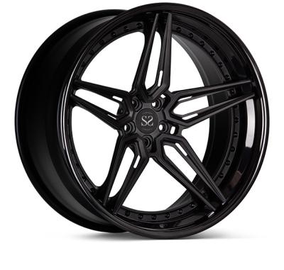 China 19 - 22 Inch 2 Piece Llantas Felgen Wheel Rim Deep Lip Aluminium Alloy Forged For Car for sale