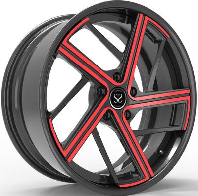 China 2-piece forged 5x112 deep dish concave alloy aftermarket wheels for Auid A8 5x112 for sale