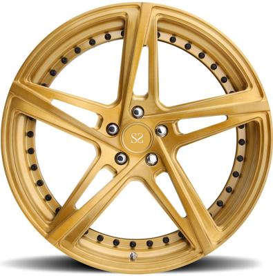 China 20inch Rims Bronze Customized  2-PC Forged Alloy Rims For Maserati / Rim 20