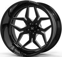 China Gloss Black Milling Windows 4x4 Wheels / 22x10, 22x12, and 22x14 Deep Lip Forged Off Road Rims for sale