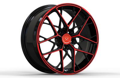 China BMW Black Red Two-Tone 1 pieces factory from china alloy aluminium wheels for sale