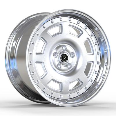 Cina 2-PC su ordinazione Ferrari ha forgiato le ruote borda lo sfidante il RT 5x115 Matt Silver di Dodge in vendita