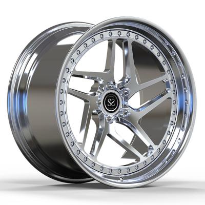 China 22 Inch Ferrari Forged Wheels Forged Rims Polished Barrel Brush Dish for sale