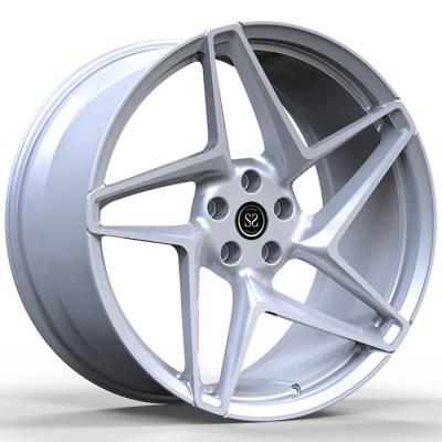 China Matt Silver Classical 5 Spoke Forged Monoblock 5x114.3 Staggerd for sale