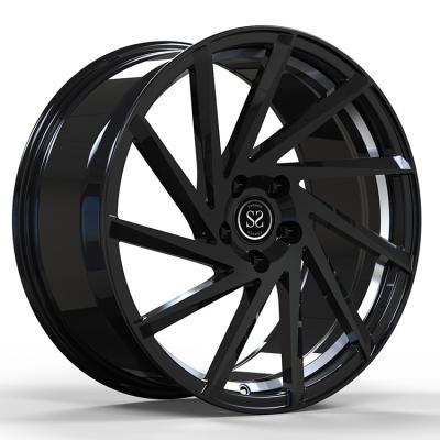 China Custom Gloss Black 1-PC Forged Monoblock 6061-T6 Rims Wheel For Audi RS3 for sale