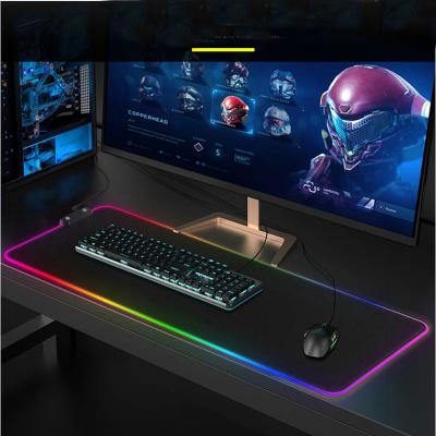 China Rubber non-slip bottom is waterproof backlight gaming mouse pad 800mm*300mm*4mm large size RGB slide-resistant with HUB interface for sale