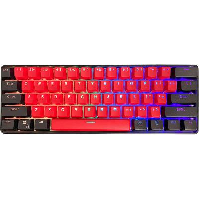 China 60% Anti-ghosting Hot Mechanical Keyboard Full Keys RGB Programmable Full Double Keys RGB Backlit Keycaps NKRO for sale