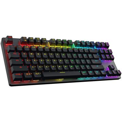 China Customizable RGB Anti-Ghosting Compact 87 Key Mechanical Gaming Keyboard USB Wired Tenkeyless Programming Macro Media Management Software for sale