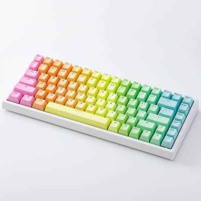 China Anti-ghosting 84 keys hot swappable mechanical keyboard with PBT RGB keycaps backlight programmable NKRO keyboard for sale