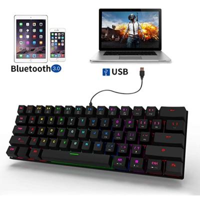 China Mechanical Radio 60% Gaming Keyboard Compact 61 Keys RGB Backlit Wired / Type-C Gaming / Desktop Radio 3.0 Keyboard for sale