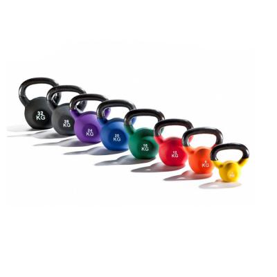 China All Purpose Dumbbell Rubber Covered Daily Bases Solid Painted Cast Iron Kettlebell for sale