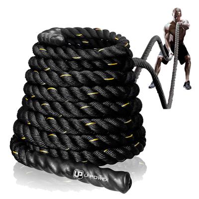 China Exercise training nylon rope for physical boxing training equipment 38mm and 50mm rope bodybuilding equipment nylon battle rope for sale