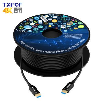 China Active Fiber Optic Cable 18Gbps 4k -2.0 Multimedia High Speed ​​HDMI (AOC) Fiber Version 50m 60m 70m 80m 90m 100m for sale