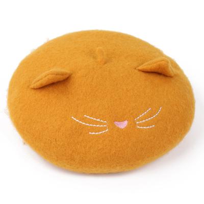 China Wholesale High Quality British Outdoor Cute Character GuanLingLong ODM Embroidery Warm Hat Girl Beret Hat for sale