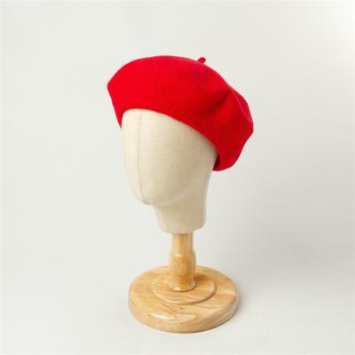 China Image Guanlinglong Custom Simple Decorative Berets Fashion Wool Hat French Beret Girl for sale