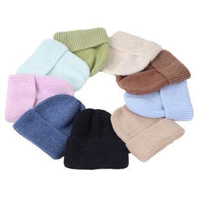 China 2021 New high quality shiny ladies winter fashion knitted beanie winter COMMON hat for sale