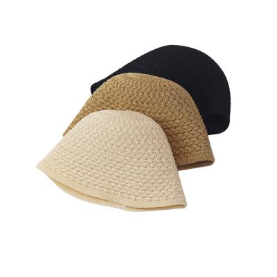 China Japanese style image summer sunscreen bucket hat and ventilation fashion straw for sale