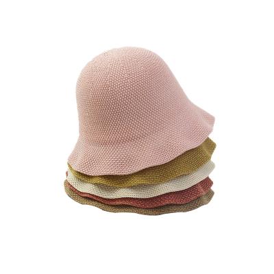 China Summer wave lace image fashion spring hat papyrus material sunscreen fisherman's custom hat for sale