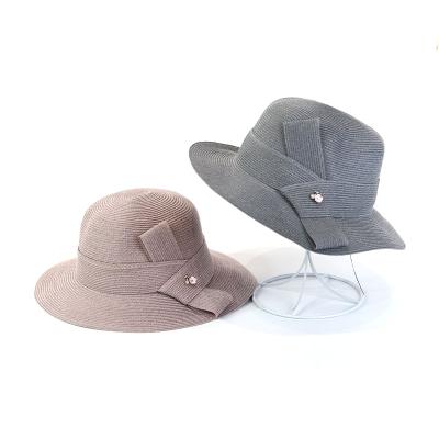 China 2021 Hot Selling Image Japanese UV Sunscreen Large Ladies Raincoats Flower Decoration Straw Hat Fisherman Hat for sale