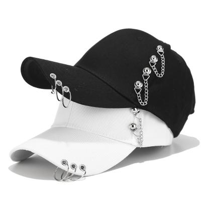 China New style fashion iron decoration baseball cap ladies outdoor sports hot-selling chain hat COMMON for sale