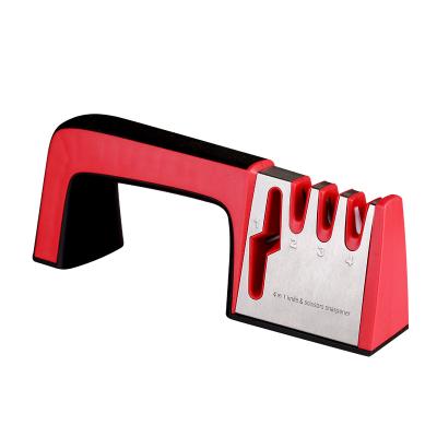 China Viable Durable Kitchen Accessories 3 Stage Multifunctional Sharp Knife Sharpener Quick Stone Make Knife Sharper 3 Stages 24*9*16cm for sale