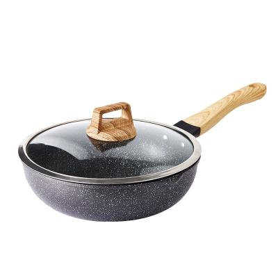 China New Sustainable Home Kitchen Non Stick Frying Granite Pans Maifan Stone Coating Non Stick Cookware Set for sale