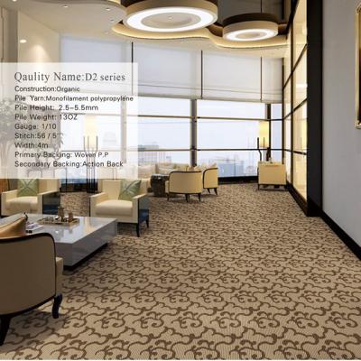 China Comfortable Tufted Broadloom Carpet Hotel Polypropylene Carpet for sale