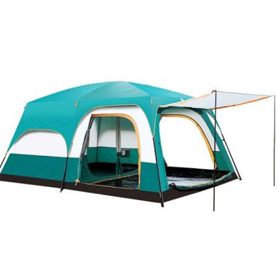 China UV-resistant Outdoor Camping Tent Field Two Rooms One Hall 8-12 Person Tent Polyester Tent for sale