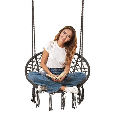 China Super Comfortable Hammock Adult Dorm Around Bedroom Handmade Macrame Hanging Swing for sale