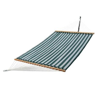 China Comfortable Hammock with Stand Included Folding Curved Bamboo Spreader Bar Hammock Portable Swing for sale