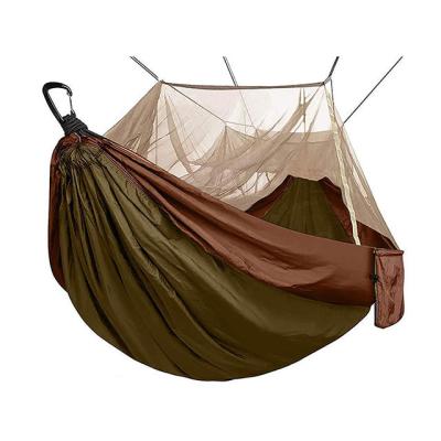 China Durable Encrypted Nylon Mosquito Net Hammock 1people Anti-mosquito Camping Parachute Hammock for sale