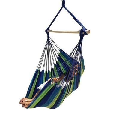 China Contemporary Polyester Balcony Portable Foldable Sling Chair Outdoor Hanging Chair for sale