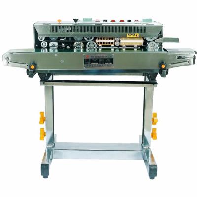 China FRM-980LD CLOTHING ground solid-inker printing type plastic bag sealing machine for sale