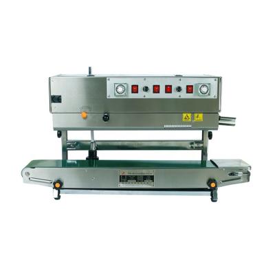 China FRM-980LW CLOTHING printer vertical solid-inker film sealer, plastic bag sealing machine for sale